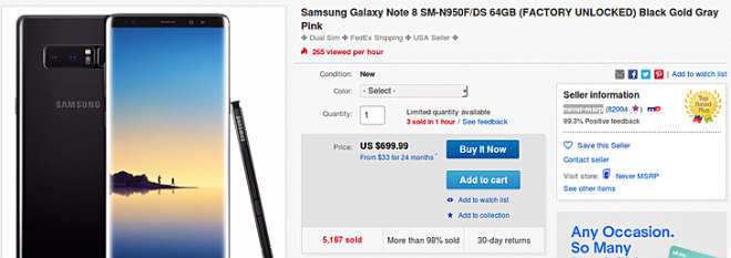 NÓNG: Samsung Galaxy Note8 giảm hơn 2 triệu đồng - 1