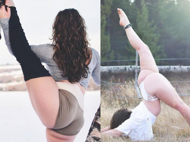 Bí quyết làm đẹp - Cô nàng mũm mĩm tập yoga mọi lúc mọi nơi