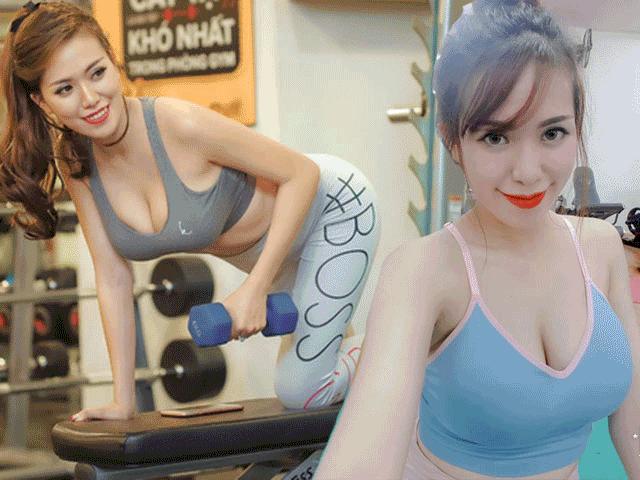 Bạn trẻ - Cuộc sống - Mai Thỏ khéo khoe 3 vòng hoàn hảo trong phòng tập