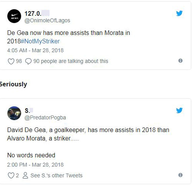 De Gea hóa “Thánh kiến tạo”: Fan MU khen hay hơn Morata & sao Man City - 4
