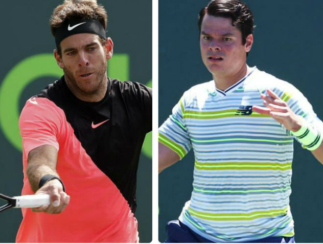 Del Potro - Raonic: Tuyệt đỉnh giao bóng, &#34;đấu súng&#34; nghẹt thở (tứ kết Miami Open) - 1