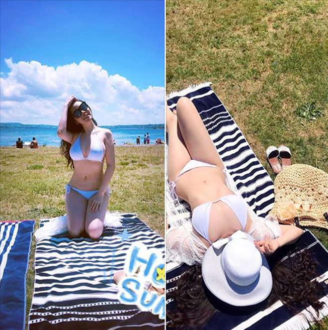 Sao Việt đón năm mới: Người diện bikini, người "khóa môi" ngọt ngào - 4