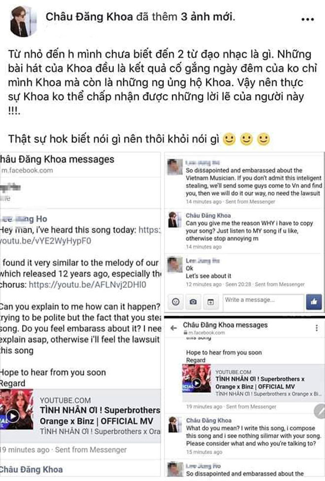 Châu Đăng Khoa lên tiếng vụ ca sĩ Hàn Quốc dọa thuê giang hồ "xử lý" - 1