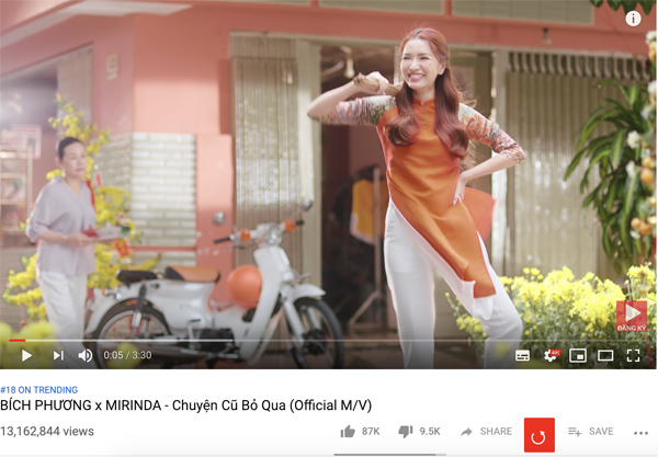 Mới ra mắt 5 ngày, “Chuyện cũ bỏ qua" của Bích Phương đã vượt xa kỉ lục “Bao giờ lấy chồng" - 2