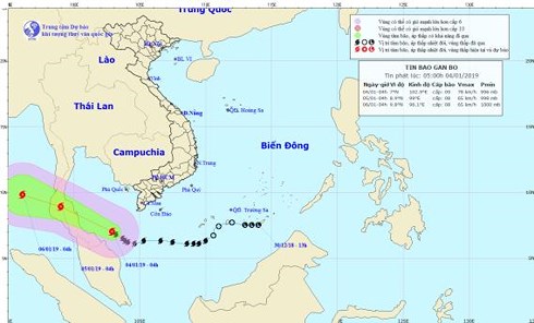 Bão số 1 giật cấp 12, di chuyển đến gần đảo Thổ Chu - 1