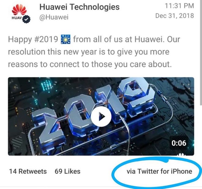 Huawei giáng chức, trừ lương nhân viên soạn tin chúc mừng năm mới bằng iPhone - 1