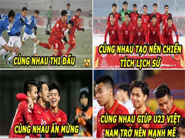 Ảnh chế về U23 Việt Nam ”gây sốt” mạng xã hội trong năm 2018