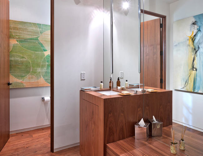 Bằng đường nét thiết kế tối giản, phòng tắm phong cách hiện đại là nơi lý tưởng để thư giãn sau một ngày dài