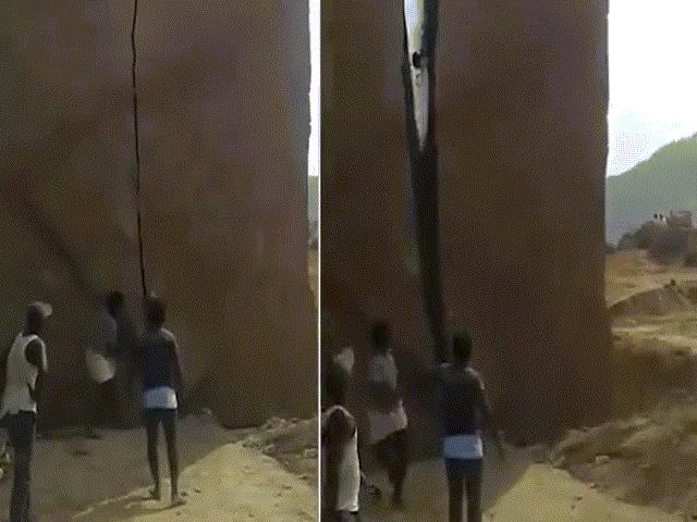 Phi thường - kỳ quặc - Kinh ngạc cảnh dùng búa nhỏ “chẻ đôi” tảng đá khổng lồ trong tích tắc