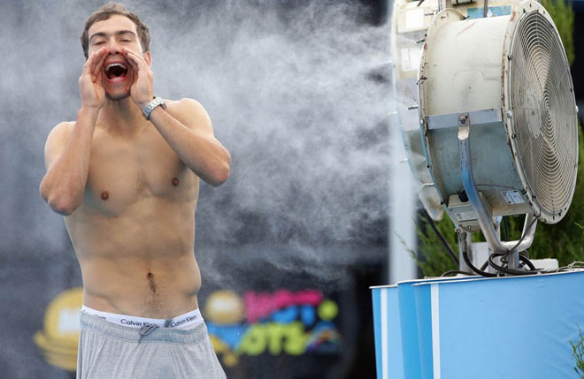 Australian Open nóng như lò thiêu: VĐV nam cởi áo, mỹ nhân làm thế nào? - 1
