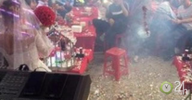 Mang pháo tới đám cưới đốt nổ tưng bừng, nam thanh niên bị khởi tố