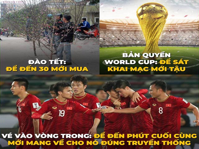 Tranh vui - Đội tuyển Việt Nam "giật" vé vớt hồi hộp như chiều 30 Tết