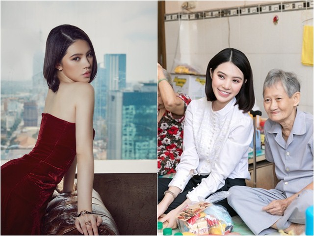 Đời sống Showbiz - "Hoa hậu nhà giàu" giản dị khi đi từ thiện, khác hẳn vẻ sang chảnh thuờng ngày