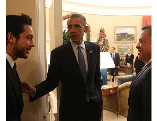 Anh thường đi cùng cha trong các chuyến thăm quốc tế và thậm chí còn được gặp Cựu Tổng thống Mỹ Obama