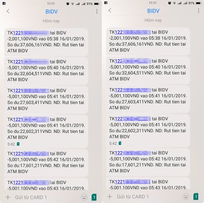 Cận Tết, một chủ thẻ ATM bị mất gần 40 triệu đồng - 1