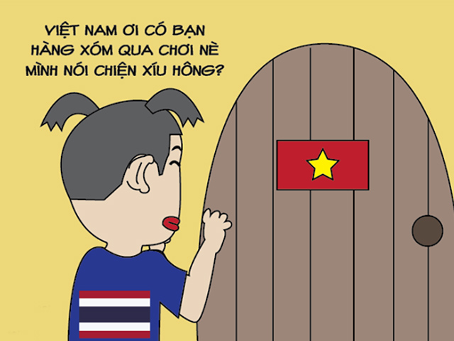 Tranh vui - Thái Lan qua chơi mà Việt Nam còn bận đá tứ kết Asian Cup