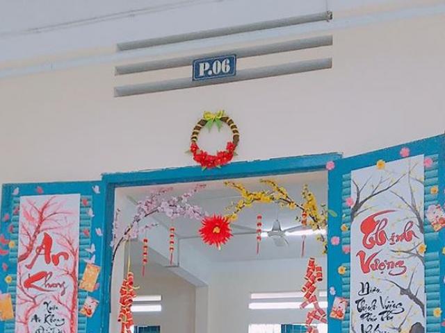 Giáo dục - du học - Lớp học trang trí Tết cực kì ấn tượng được tán thưởng trên mạng xã hội
