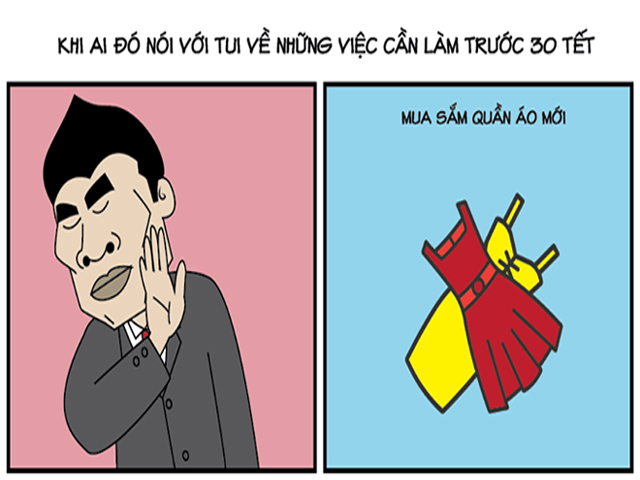 Tranh vui - Việc mà chúng ta cần phải làm trước ngày 30 Tết