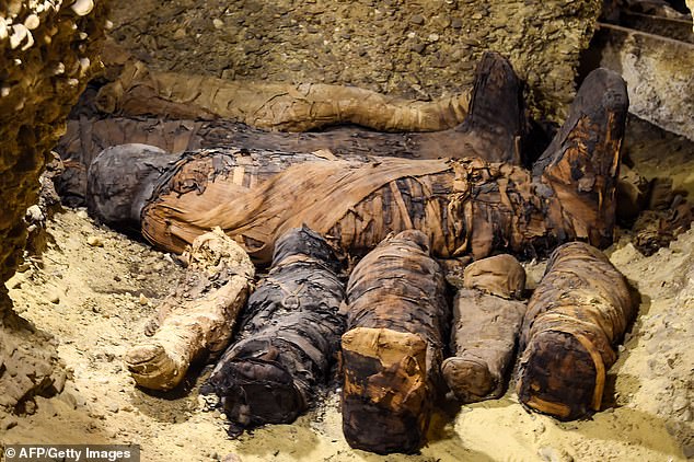 Phát hiện &#34;đại gia đình&#34; xác ướp trong hầm mộ 2.000 năm ở Ai Cập - 1