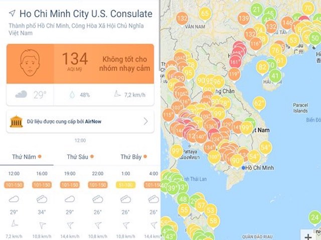 Công nghệ thông tin - Cách kiểm tra chất lượng không khí và thời tiết ngày tết