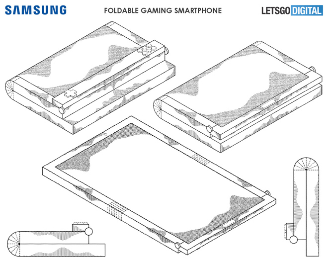 Samsung lộ bằng sáng chế smartphone chơi game có màn hình gập lại - 1