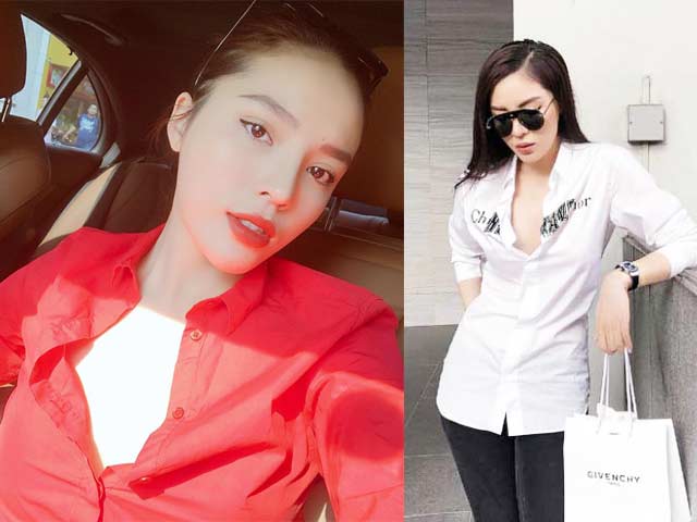 Thời trang - Chiêu mặc sơ mi buông 3 cúc của sao Việt