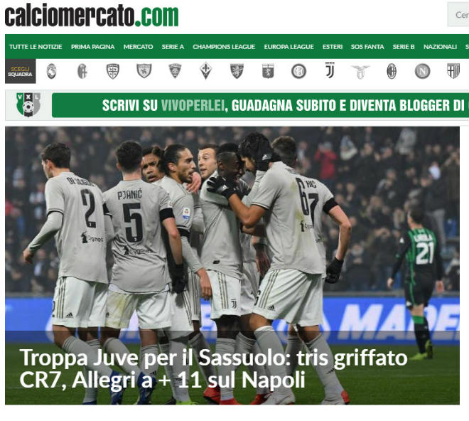 &#34;Độc cô cầu bại&#34; Juventus đại thắng: Báo Italia ngả mũ siêu nhân Ronaldo - 1