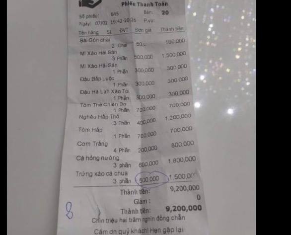 Hàng loạt nghi vấn trong vụ nhà hàng ở Nha Trang “chém đẹp” 500.000đ/phần trứng xào - 1