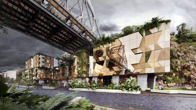 Art Series Hotel Brisbane, Australia: Khách sạn được xây dựng trên vách núi dưới cây cầu Story ở thành phố Brisbane, với chi phí lên tới 60 triệu USD.