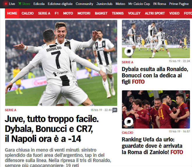 Ronaldo - Dybala rực rỡ: Báo Italia &#34;dọa&#34; Atletico trước đại chiến C1 - 1