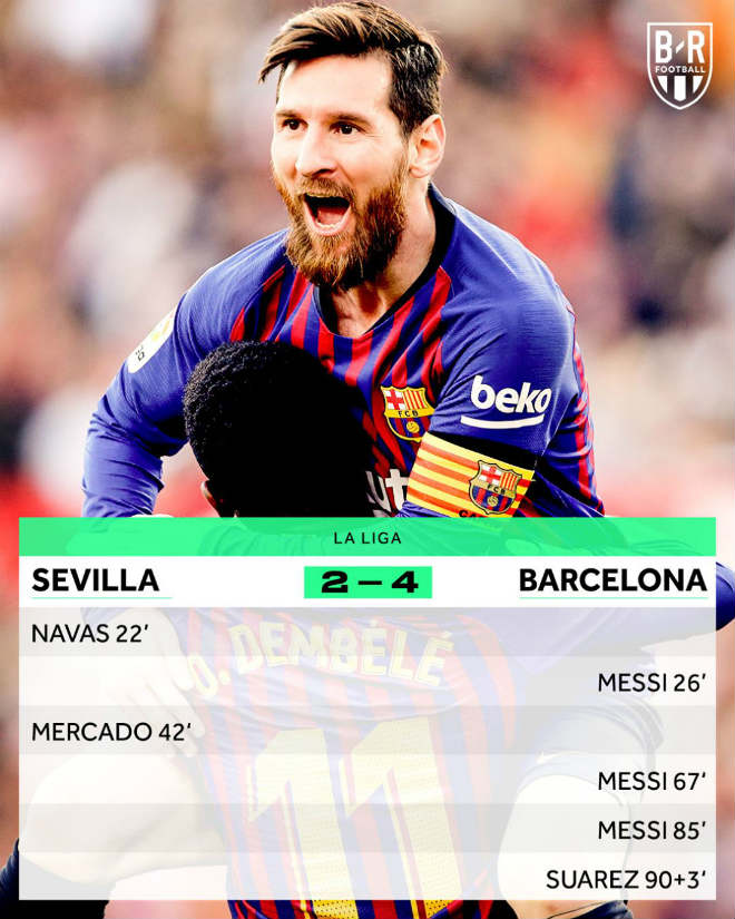 Cháº¥m Äiá»m siÃªu sao vÃ²ng 25 Liga: Messi &#34;gáº§m vang&#34; rá»±c rá»¡ siÃªu hat-trick - 1