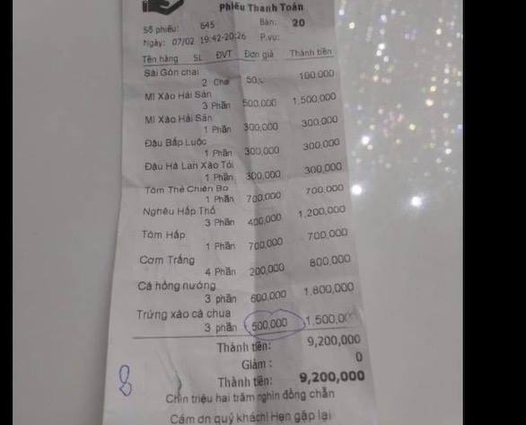 &#34;Chặt chém&#34; 500.000 đồng/phần trứng xào, chủ nhà hàng ở Nha Trang nhận kết &#34;đắng&#34; - 1
