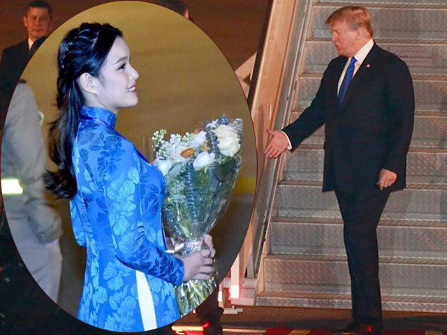 Bạn trẻ - Cuộc sống - Tiết lộ thú vị về nữ sinh xinh đẹp tặng hoa Tổng thống Donald Trump