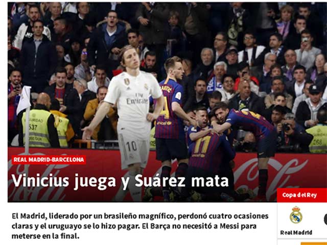 Barca hủy diệt Real: Báo thân Madrid ”lặng người” vì ”sát thủ” Suarez