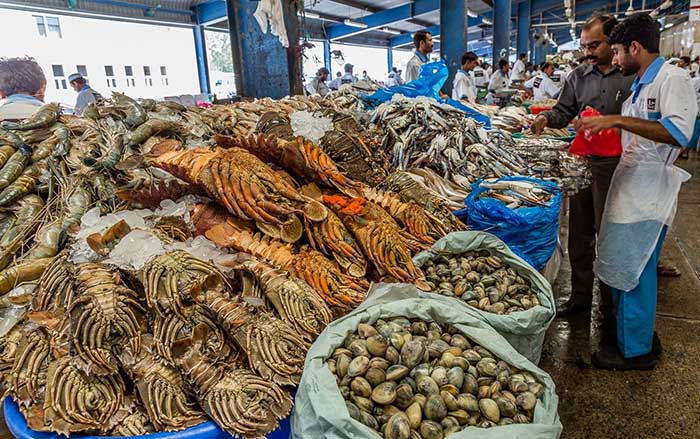 Dubai nổi tiếng xa xỉ, ngay cả chợ hải sản cũng hoành tráng như thủy cung - 1