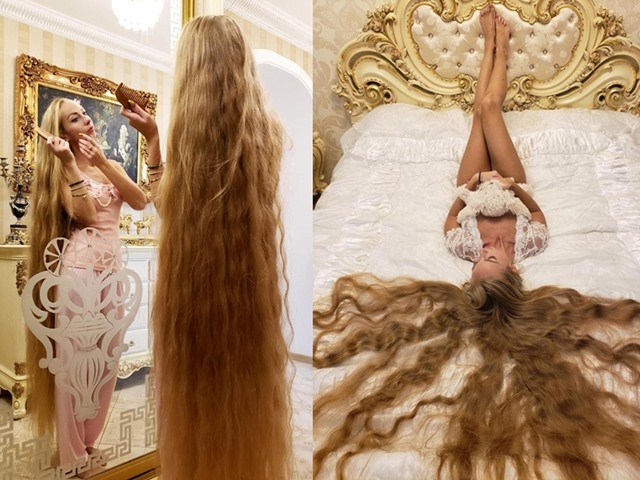 Cô gái Ukraine có suối tóc 28 năm không cắt, ai nhìn cũng choáng ngợp