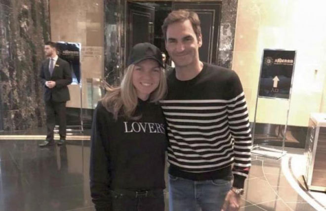 &#34;Độc chiếm&#34; Federer trên đảo: Kiều nữ Halep nói điều khiến fan ngã ngửa - 1