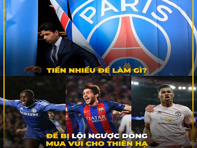 Mạng xã hội ngập tràn ảnh chế ”chế giễu” PSG sau khi để thua MU