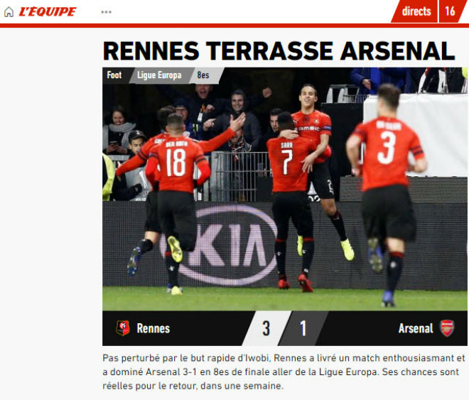 Arsenal thua sốc: Báo Pháp hả hê ví với PSG thảm bại MU ở cúp C1 - 1