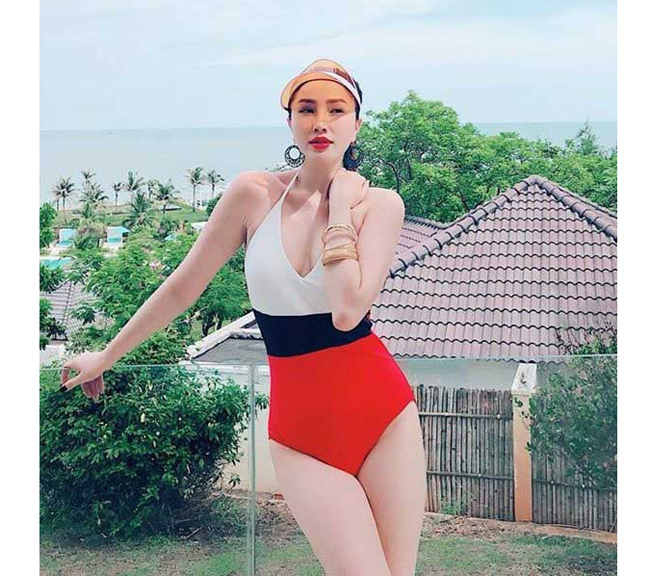 Không chỉ có dáng đẹp, Bảo Thy còn sở hữu làn da trắng như sứ. Cô tiết lộ, làn da vạn người mê đó là do di truyền, cả gia đình cô ai cũng có làn da đẹp.
