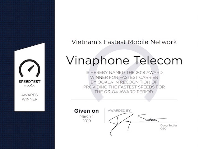 Soán ngôi Viettel, VinaPhone trở thành mạng di động có tốc độ 3G/4G nhanh nhất VN