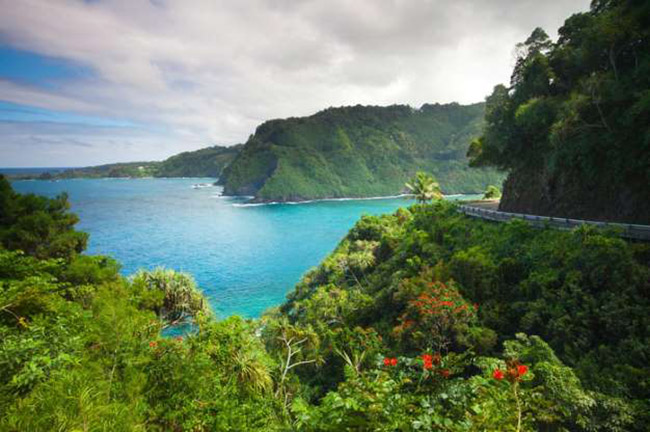 Đường cao tốc Hana, Hawaii: Đường cao tốc Hana là con đường nổi tiếng và quý giá nhất Hawaii Hawaii. Bạn sẽ được khám phá gần 65 dặm của vẻ đẹp tinh khiết và đầy hồi hộp.