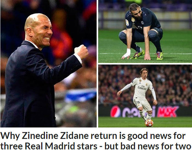 Real bổ nhiệm Zidane: Báo chí tưng bừng, dự đoán sớm ai sẽ bị &#34;thanh trừng&#34; - 1