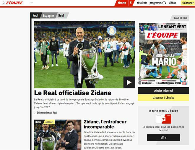 Real bổ nhiệm Zidane: Báo chí thế giới chào đón nhà vua trở lại - 7