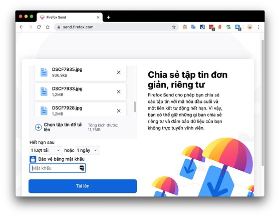 Cách gửi tập tin siêu tốc cho bạn bè bằng Firefox Send - 1