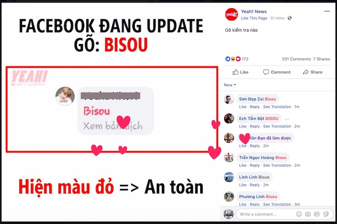 Thực hư việc gõ Bisou để kiểm tra tài khoản Facebook đang an toàn hay không? - 1