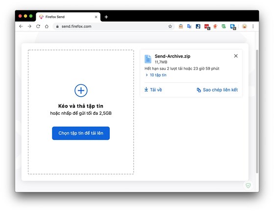 Cách gửi tập tin siêu tốc cho bạn bè bằng Firefox Send - 2
