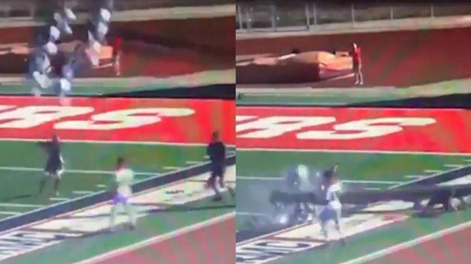 Tai nạn kinh sợ: Cột điện 24m đổ sập trúng trọng tài và 1 cầu thủ - 1