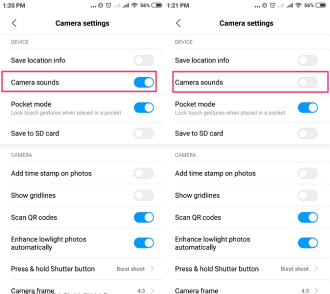 Mách bạn cách tắt âm thanh màn trập trên smartphone - 3