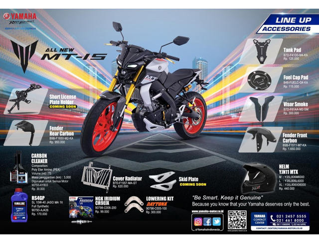 Soi bảng phụ kiện cho Yamaha MT-15 2019 thêm phong cách ”chất lừ”